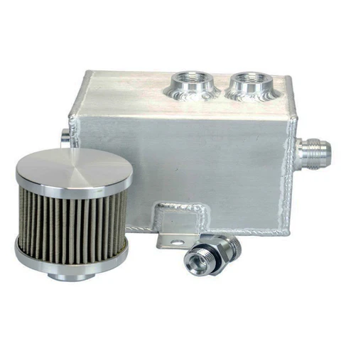 CG 14266-Breather Oil Catch Tank 3L – Silver – Aluminum – Universal