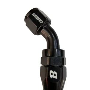 CG 14873-UNIVERSAL PTEF AN10 45 DEGREES REUSABLE SWIVEL PTFE HOSE END FITTING BLACK