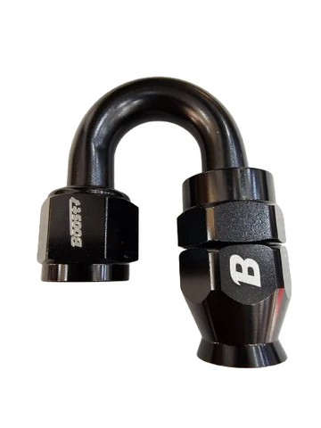 CG 14882-UNIVERSAL PTEF AN8 180 DEGREE REUSABLE SWIVEL PTFE HOSE END FITTING BLACK